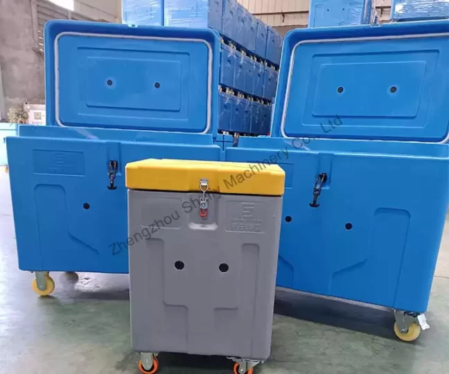caixa de armazenamento de gelo seco