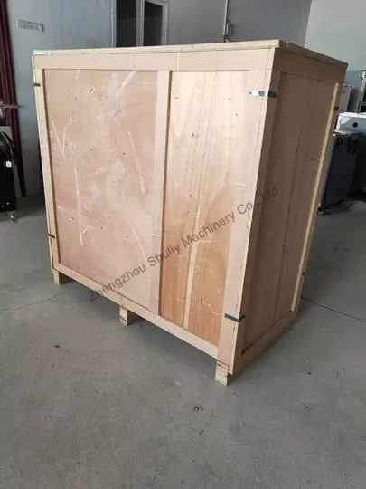wooden package for dry ice block machine