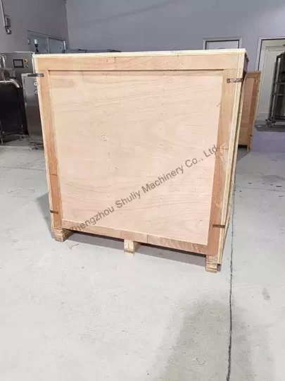 emballage en bois pour machine à glace carbonique