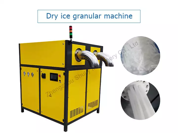 máquina granular de hielo seco