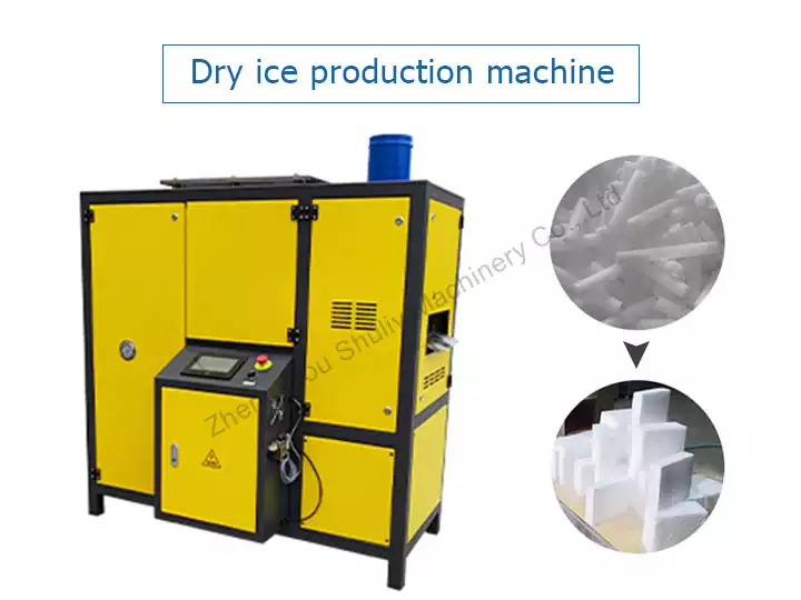 máquina de producción de hielo seco